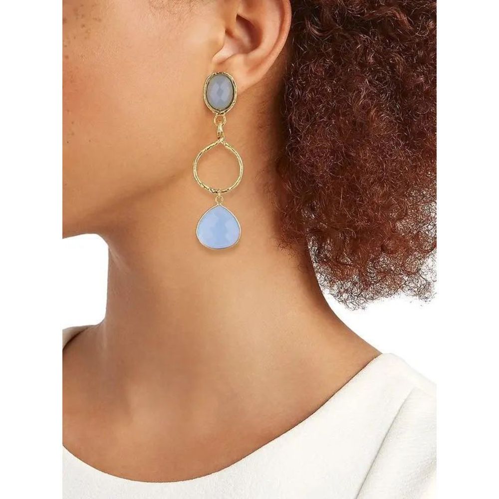 SYLVIA TOLEDANO
Eclipse Tone & Calcedoine Small Drop Earrings - Gold
$245